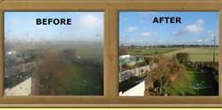 Re-Glaze-It Glazier Derby replacing misted cracked blown double glazed units.